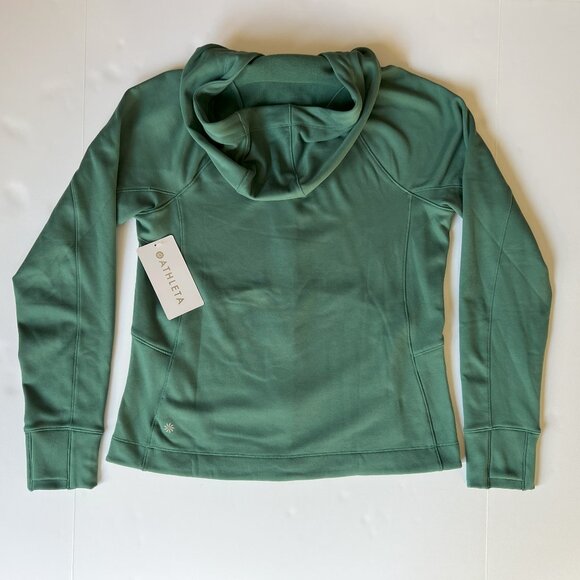 ATHLETA Unstoppable Fleece Full Zip Jacket Size Medium Trillium Green NWT 818765 - Picture 8 of 16